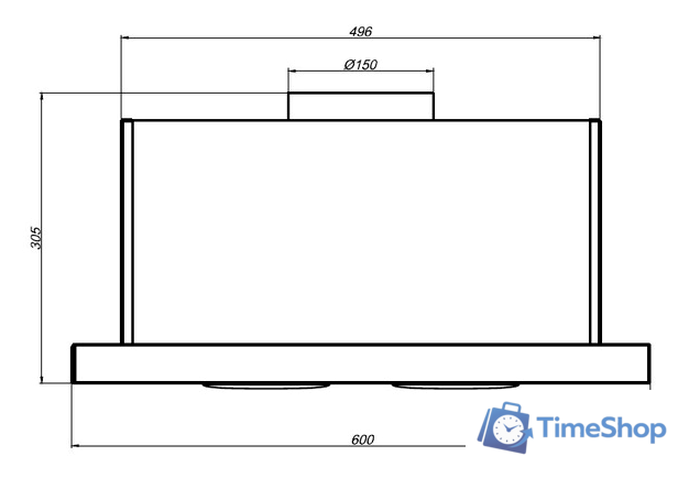 Кухонная вытяжка Elikor Интегра Glass 60П-650-В2Л (белый/стекло белое) (934745) - Изображение №2 — Интернет-магазин Time-Shop