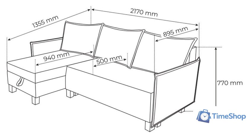 Угловой диван Mio Tesoro Туули (Cream) - Изображение №7 — Интернет-магазин Time-Shop