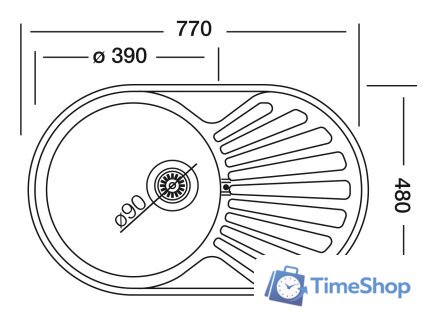Кухонная мойка Kromevye EX 159 D - Изображение №2 — Интернет-магазин Time-Shop