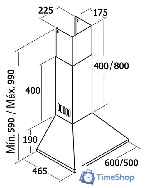 Кухонная вытяжка CATA V3-S600 BR - Изображение №2 — Интернет-магазин Time-Shop