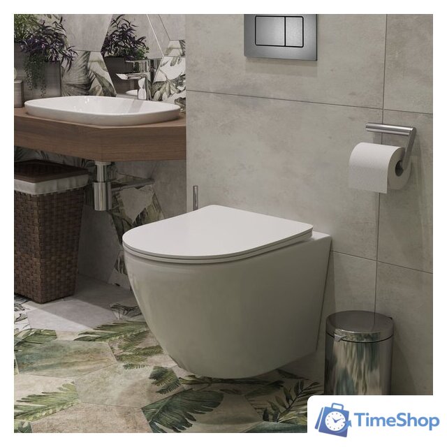 Унитаз подвесной Roxen Antares One Rimless 6 в 1 StounFix Dual Fresh 613423 (оружейная сталь/металл) - Изображение №15 — Интернет-магазин Time-Shop