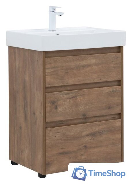  Aquanet Тумба под умывальник Nova Lite 60 302471 (дуб рустикальный) - Изображение №1 — Интернет-магазин Time-Shop