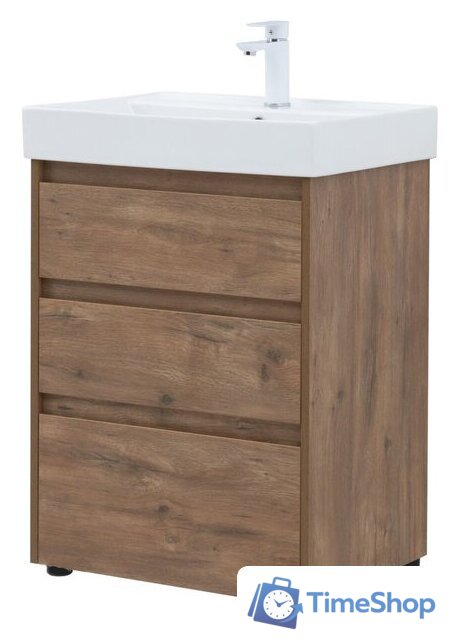  Aquanet Тумба под умывальник Nova Lite 60 302471 (дуб рустикальный) - Изображение №8 — Интернет-магазин Time-Shop