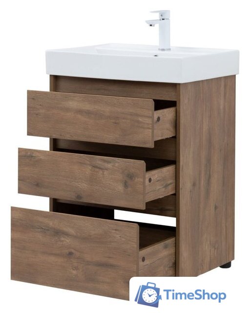  Aquanet Тумба под умывальник Nova Lite 60 302471 (дуб рустикальный) - Изображение №7 — Интернет-магазин Time-Shop