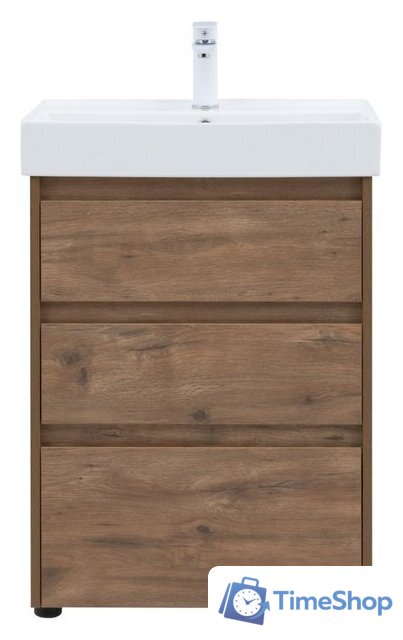  Aquanet Тумба под умывальник Nova Lite 60 302471 (дуб рустикальный) - Изображение №5 — Интернет-магазин Time-Shop