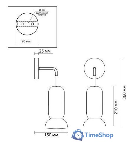 Бра Odeon Light Kerama 5054/1WD - Изображение №4 — Интернет-магазин Time-Shop