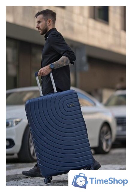 Чемодан-спиннер Solier STL1064 (XL, синий) - Изображение №9 — Интернет-магазин Time-Shop