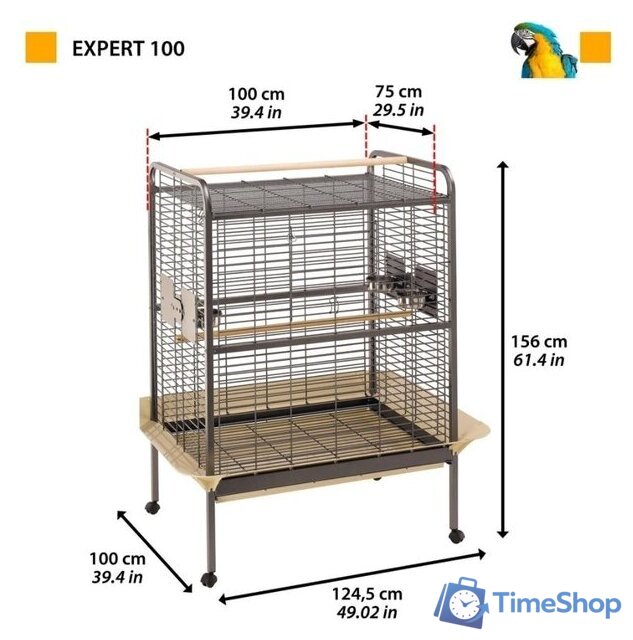 Клетка Ferplast Expert 100 55042521 - Изображение №2 — Интернет-магазин Time-Shop