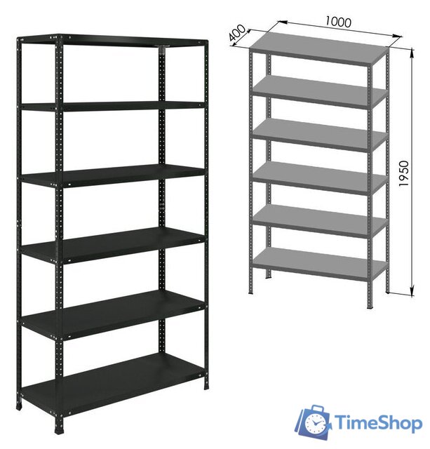 Стеллаж Brabix Ms Kd-200/40-6 291272 - Изображение №5 — Интернет-магазин Time-Shop