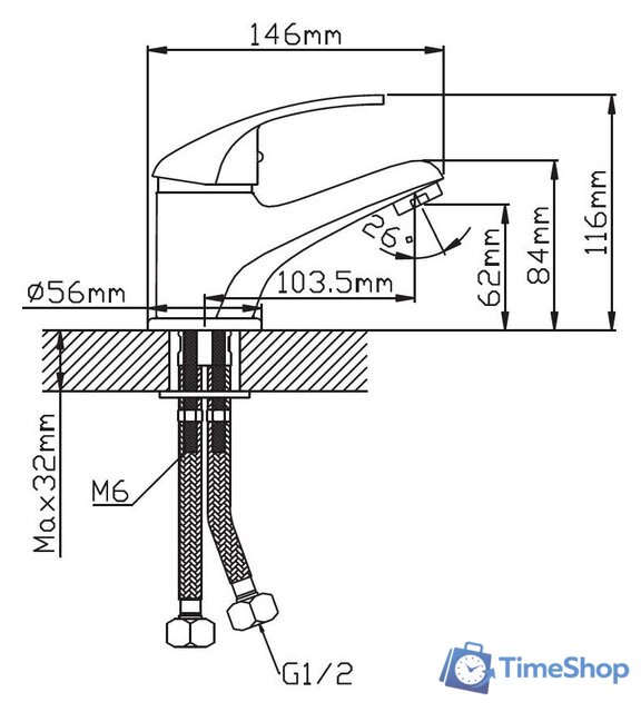Смеситель Cronwil CD040-10 - Изображение №2 — Интернет-магазин Time-Shop