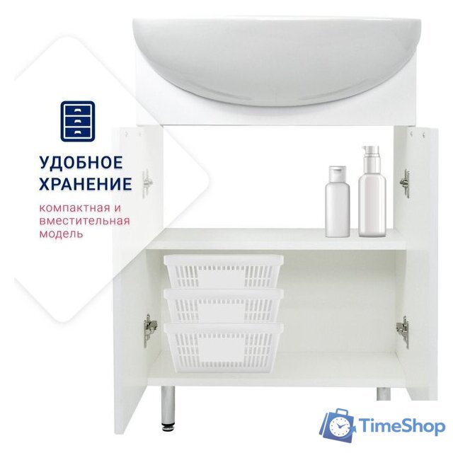  Doratiz Тумба под умывальник Doratiz Афина 55 9912.473 (белый) - Изображение №9 — Интернет-магазин Time-Shop