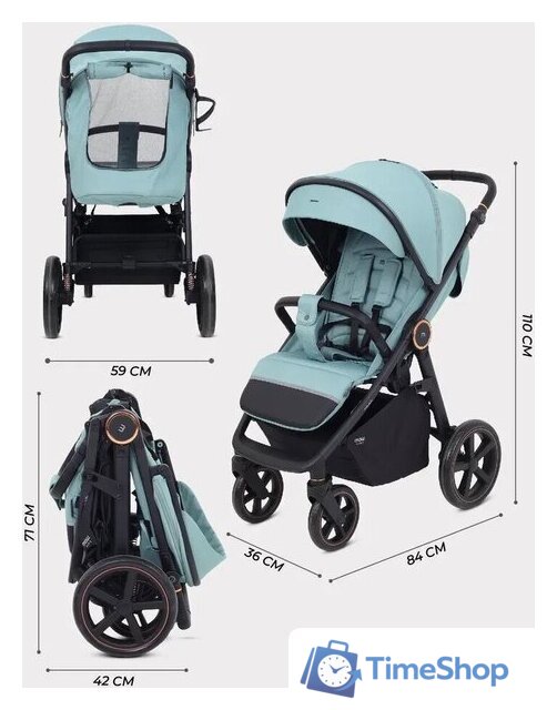 Коляска прогулочная «книга» MOWbaby Trail 2025 MB090 (зеленый) - Изображение №3 — Интернет-магазин Time-Shop