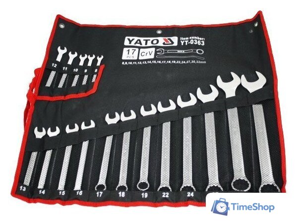 Набор ключей Yato YT-0363 17 предметов - Изображение №2 — Интернет-магазин Time-Shop