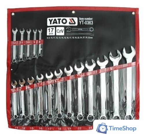 Набор ключей Yato YT-0363 17 предметов - Изображение №1 — Интернет-магазин Time-Shop