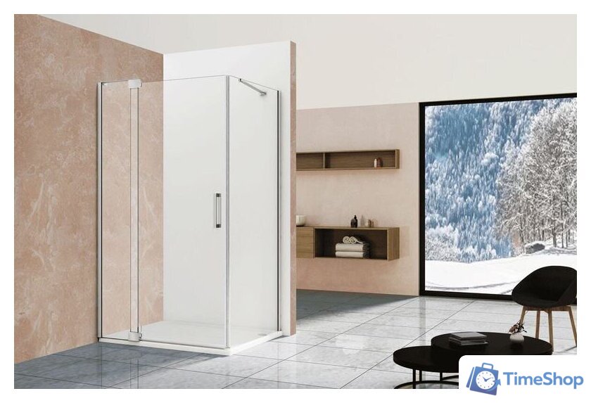 Душевой уголок Vincea Extra VSR-1E809010CL (хром/прозрачное) - Изображение №4 — Интернет-магазин Time-Shop