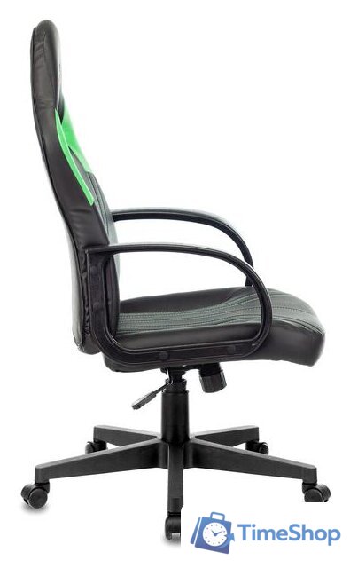 Игровое (геймерское) кресло Zombie Runner (черный/зеленый) - Изображение №3 — Интернет-магазин Time-Shop