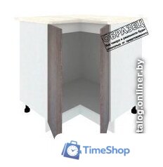 Шкаф напольный Кортекс-мебель Корнелия Лира НШУ угловой (белый/королевский опал) - Изображение №4 — Интернет-магазин Time-Shop