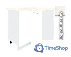 Шкаф напольный Кортекс-мебель Корнелия Лира НШУ угловой (белый/королевский опал) - Изображение №1 — Интернет-магазин Time-Shop