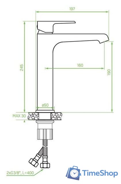 Смеситель Laveo Largo BAH 02ND - Изображение №2 — Интернет-магазин Time-Shop