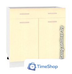Шкаф напольный Кортекс-мебель Корнелия Лира НШ80р1ш без столешницы (венге светлый) - Изображение №1 — Интернет-магазин Time-Shop