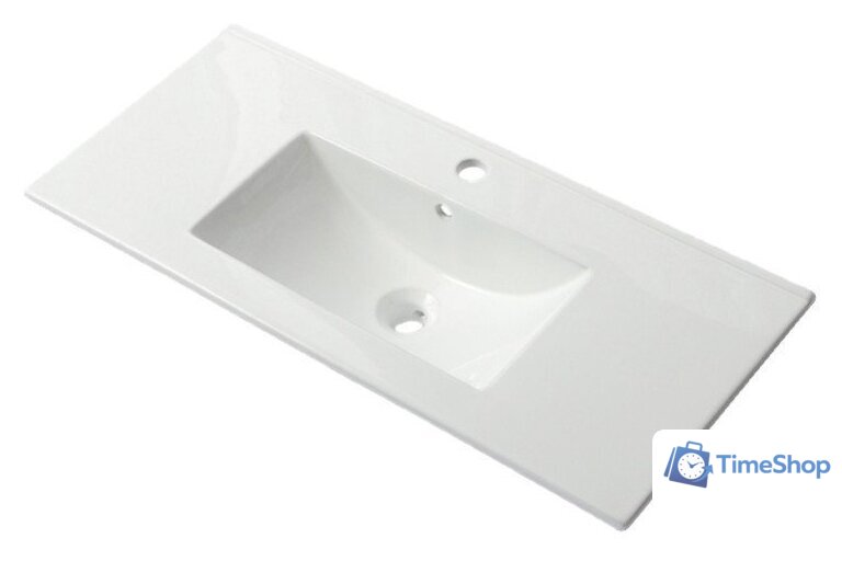  ЗОВ Тумба с умывальником Кито 100 K100LW0MRM-OL100 (белый/тростник) - Изображение №3 — Интернет-магазин Time-Shop