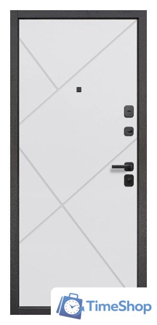 Металлическая дверь Guard 7см серебро/белый матовый (96x205, правая) - Изображение №3 — Интернет-магазин Time-Shop