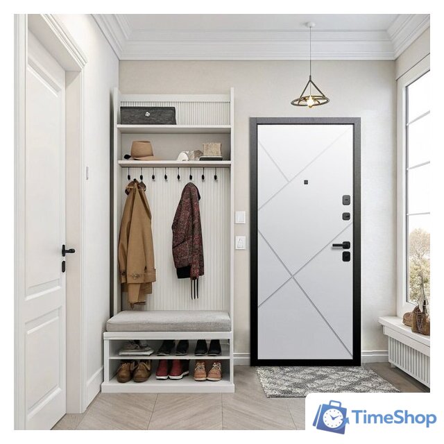 Металлическая дверь Guard 7см серебро/белый матовый (96x205, правая) - Изображение №4 — Интернет-магазин Time-Shop