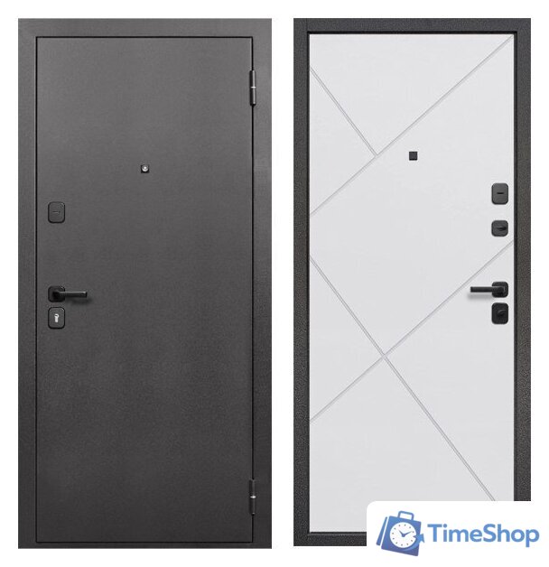 Металлическая дверь Guard 7см серебро/белый матовый (96x205, правая) - Изображение №1 — Интернет-магазин Time-Shop