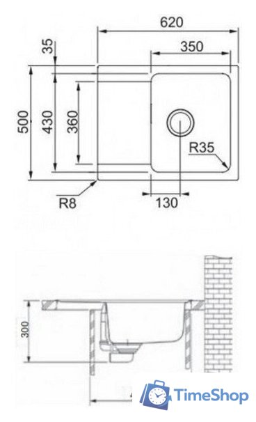 Кухонная мойка Franke Orion OID 611-62 143.0757.988 (серый) - Изображение №2 — Интернет-магазин Time-Shop