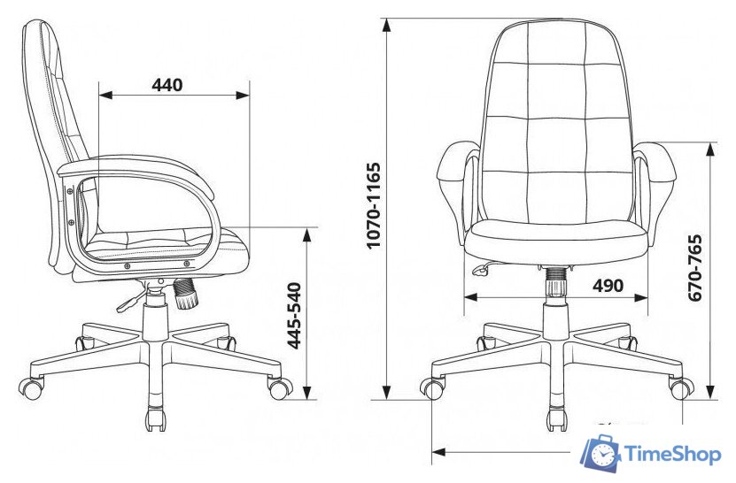 Офисное кресло Бюрократ CH 002 (Fabric Light-28 серо-голубой) - Изображение №8 — Интернет-магазин Time-Shop