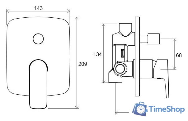 Смеситель без скрытого механизма Ravak Classic-CL 061.00 [X070086] - Изображение №2 — Интернет-магазин Time-Shop