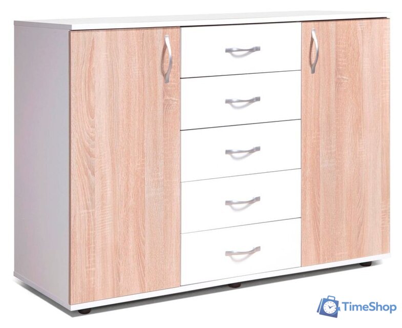 Комод Мебель-класс Мюнхен (белый/дуб сонома) - Изображение №1 — Интернет-магазин Time-Shop