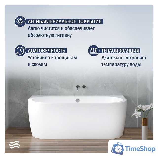 Ванна Lauter Imperia 170x75 21080075 (с каркасом и сифоном 21Y11030 хром) - Изображение №6 — Интернет-магазин Time-Shop