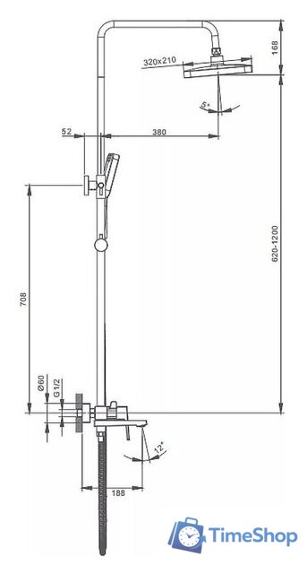 Душевая система  Splenka S01.24.03 - Изображение №3 — Интернет-магазин Time-Shop
