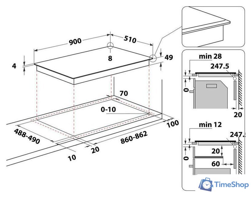 Варочная панель Whirlpool WT 1090 BA - Изображение №10 — Интернет-магазин Time-Shop