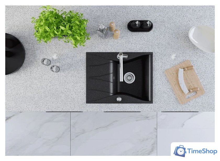 Кухонная мойка Kernau KGS O 4565 1B1D Black Metallic - Изображение №6 — Интернет-магазин Time-Shop