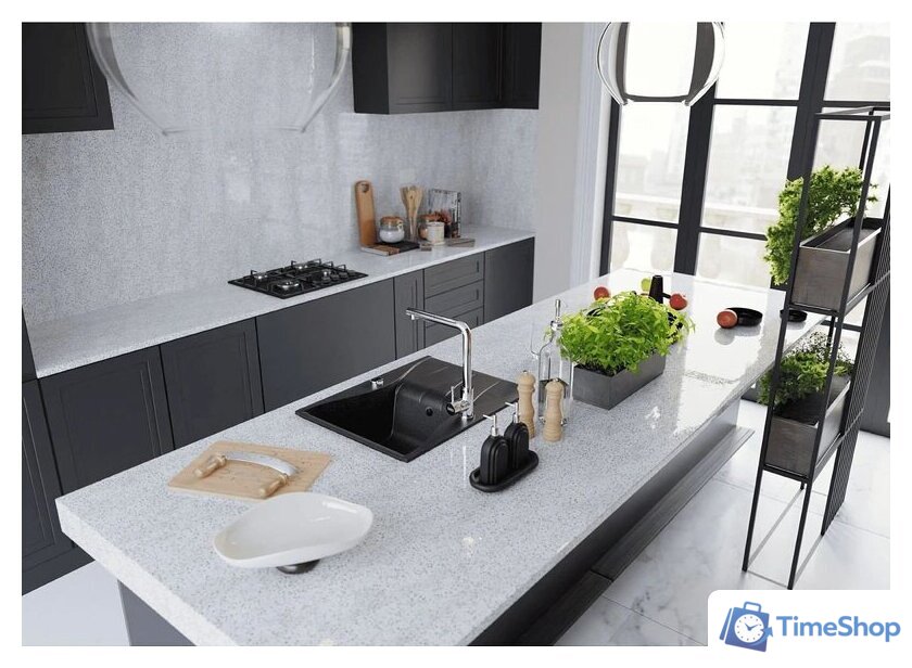 Кухонная мойка Kernau KGS O 4565 1B1D Black Metallic - Изображение №4 — Интернет-магазин Time-Shop