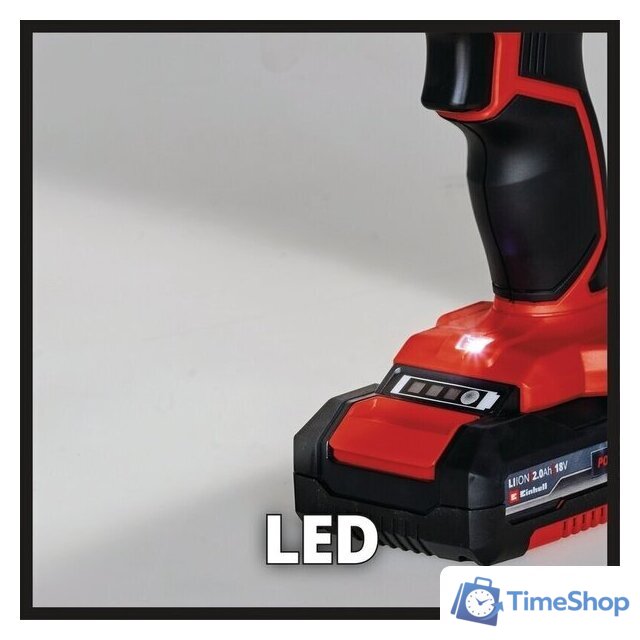 Дрель-шуруповерт Einhell TE-CD 18/2 Li 4514231 (с 2-мя АКБ) - Изображение №4 — Интернет-магазин Time-Shop