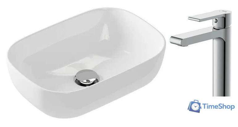 Умывальник Cersanit Moduo Square 50 63570 + 63024 - Изображение №1 — Интернет-магазин Time-Shop