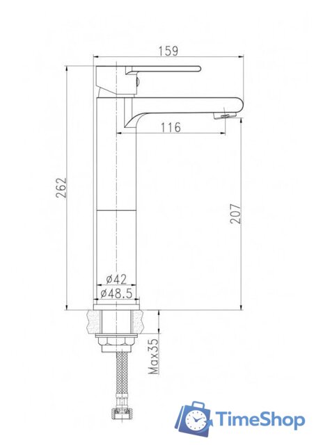 Умывальник Cersanit Moduo Square 50 63570 + 63024 - Изображение №8 — Интернет-магазин Time-Shop