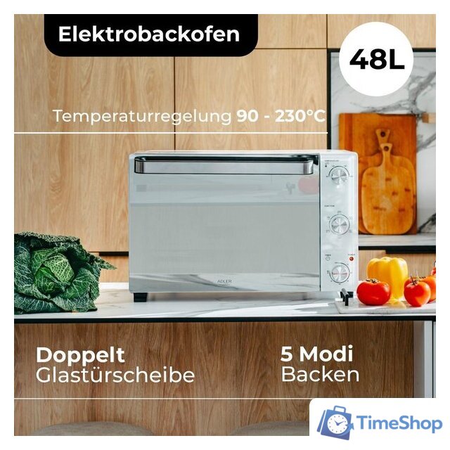 Мини-печь Adler AD 6027 - Изображение №20 — Интернет-магазин Time-Shop