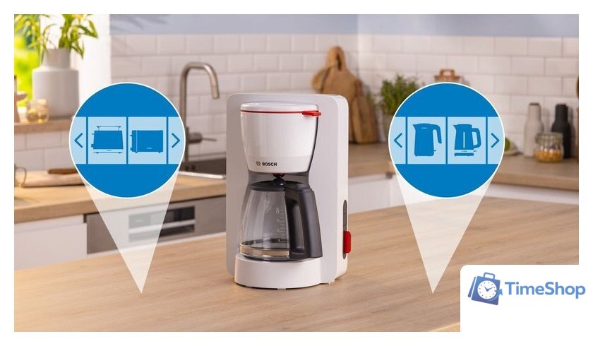 Капельная кофеварка Bosch MyMoment TKA3M131 - Изображение №4 — Интернет-магазин Time-Shop