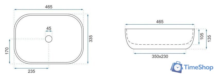 Умывальник Rea Livia (камень матовый) - Изображение №5 — Интернет-магазин Time-Shop