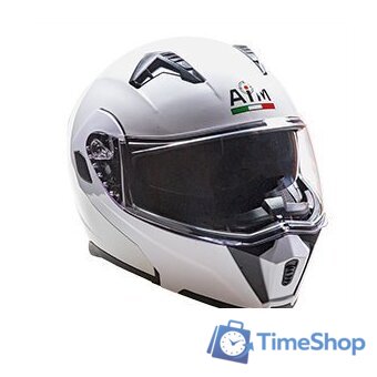 Мотошлем AIM JK906 906-007-M (M, белый глянец) - Изображение №3 — Интернет-магазин Time-Shop