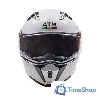 Мотошлем AIM JK906 906-007-M (M, белый глянец) - Изображение №2 — Интернет-магазин Time-Shop