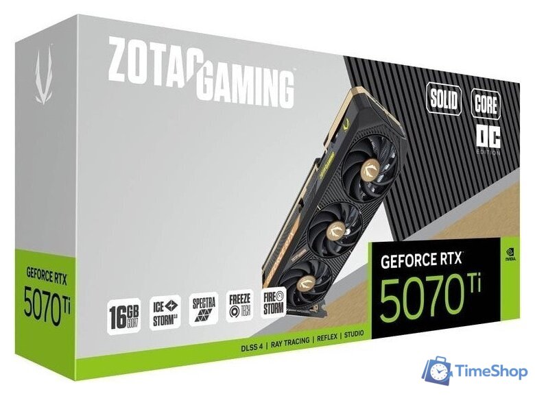 Видеокарта ZOTAC Gaming GeForce RTX 5070 Ti Solid Core OC ZT-B50710J2-10P - Изображение №8 — Интернет-магазин Time-Shop