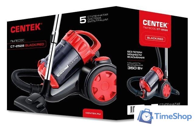 Пылесос CENTEK CT-2528 (черный/красный) - Изображение №4 — Интернет-магазин Time-Shop