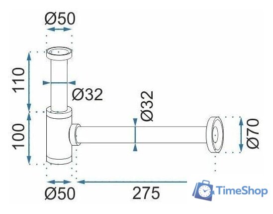 Сифон Rea Klik-Klak REA-A5692 (золотой) - Изображение №7 — Интернет-магазин Time-Shop
