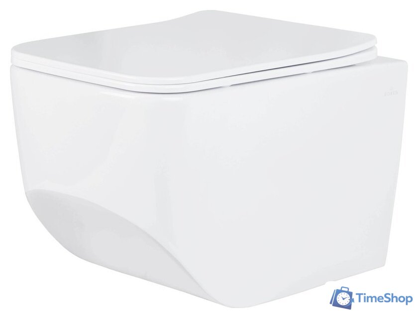 Унитаз подвесной Roxen Boro One Rimless 6 в 1 StounFix Dual Fresh 507542 (кнопка: черный матовый) - Изображение №4 — Интернет-магазин Time-Shop