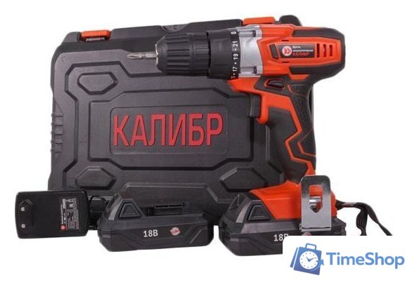 Дрель-шуруповерт Калибр ДА-18-2А+ (с 2-мя АКБ, кейс) - Изображение №4 — Интернет-магазин Time-Shop